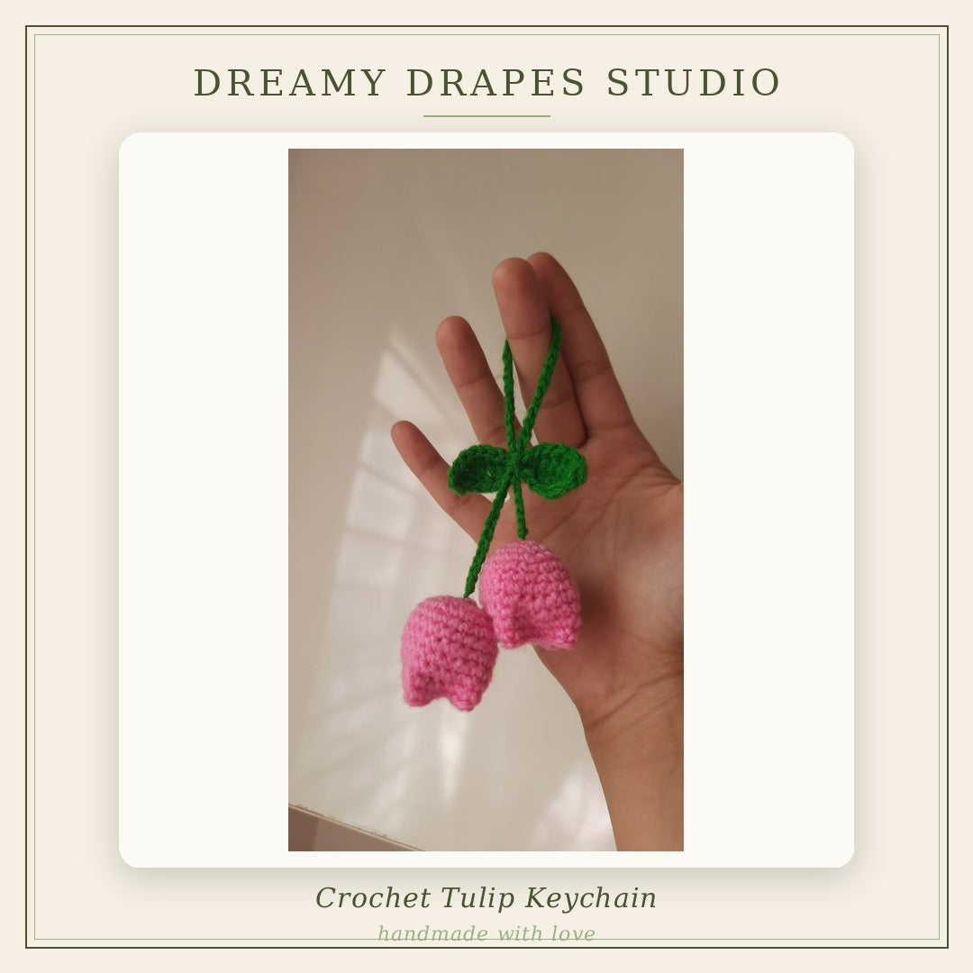 Tulip 🌷 crochet keychain