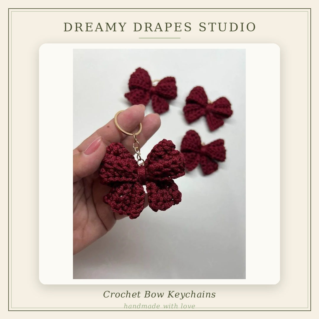 Crochet Bow keychain