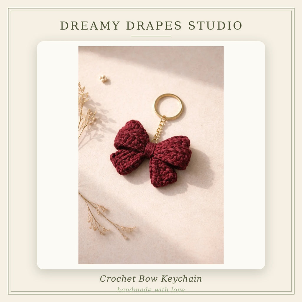Crochet Bow keychain