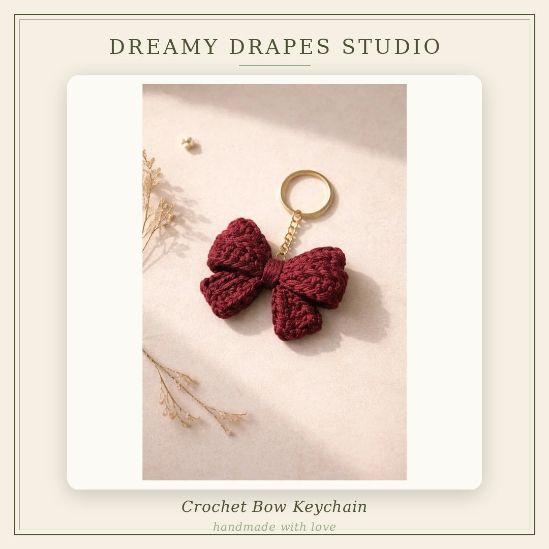 Crochet Bow keychain