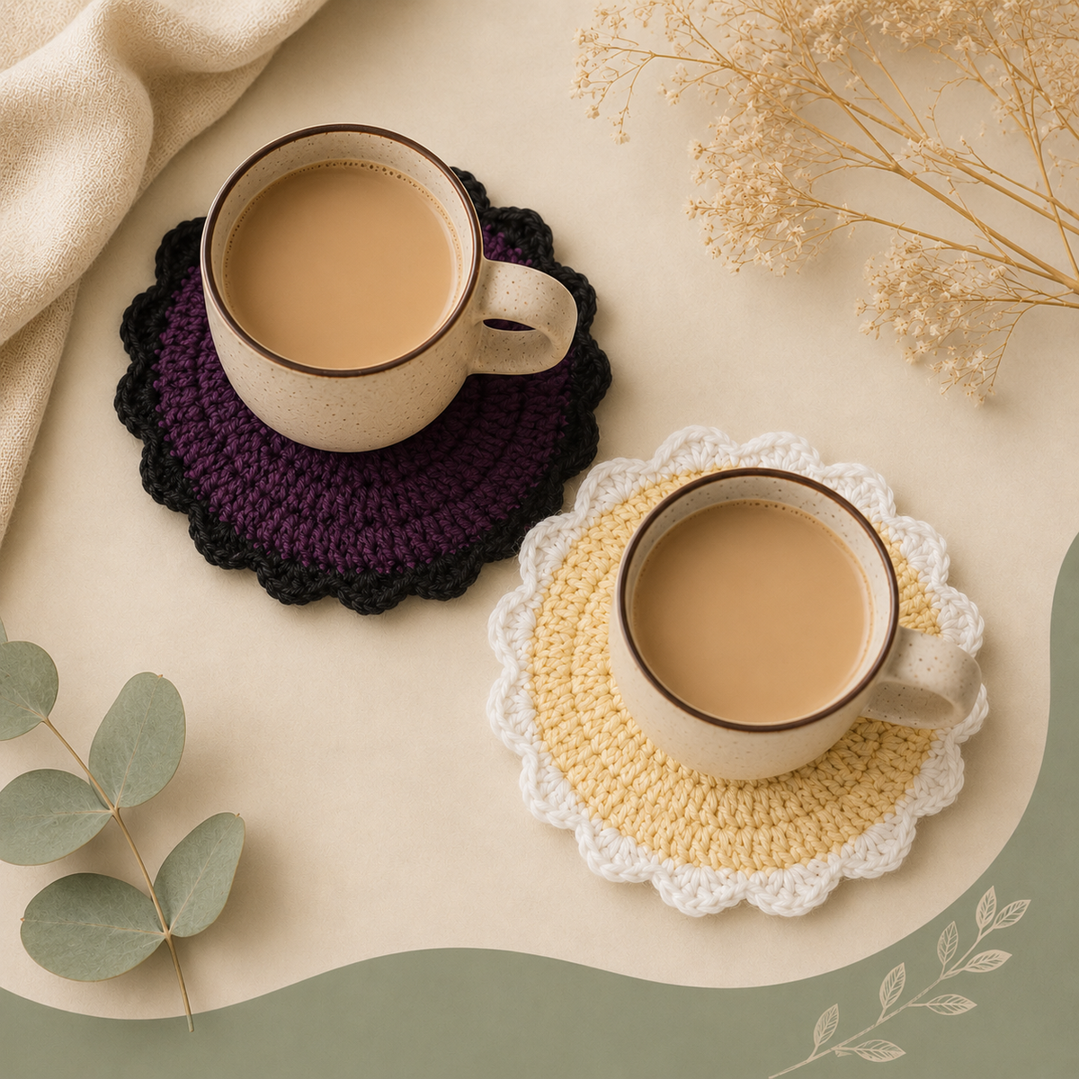 Flower Crochet Coaster