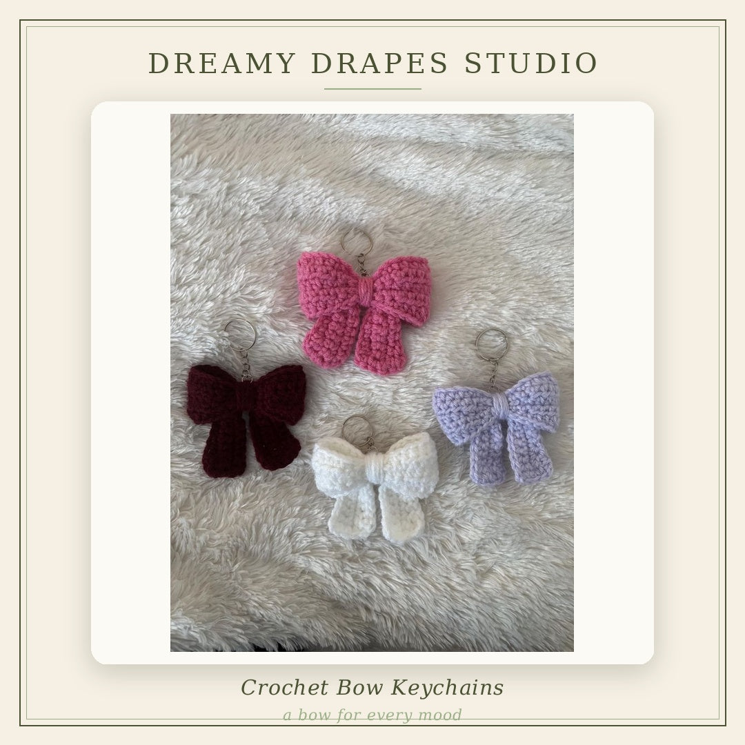 Crochet Bow keychain
