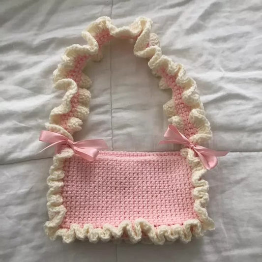Crochet Ruffle Bag