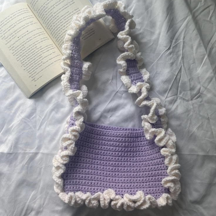 Crochet Ruffle Bag