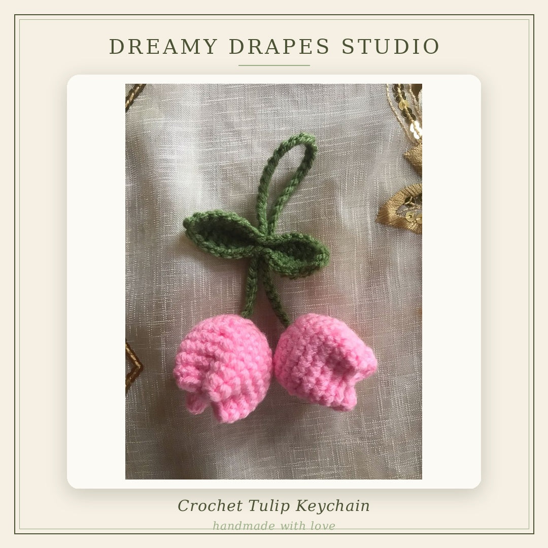 Tulip 🌷 crochet keychain