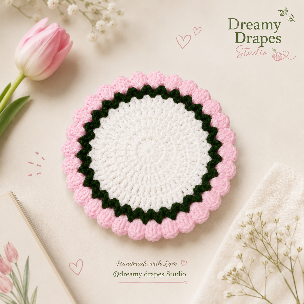 Crochet Tulip Coaster