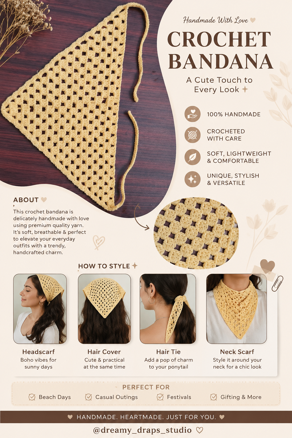 Crochet Bandana