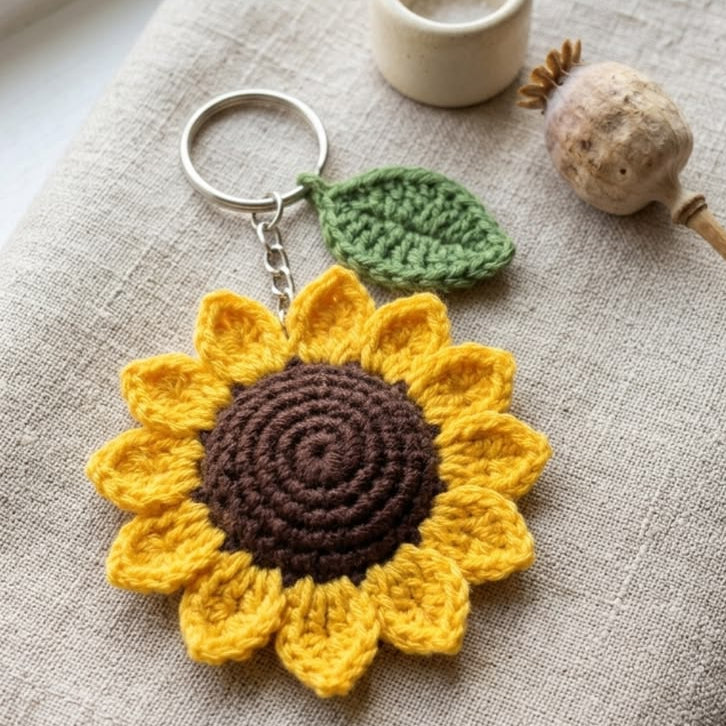 Sunflower keychain