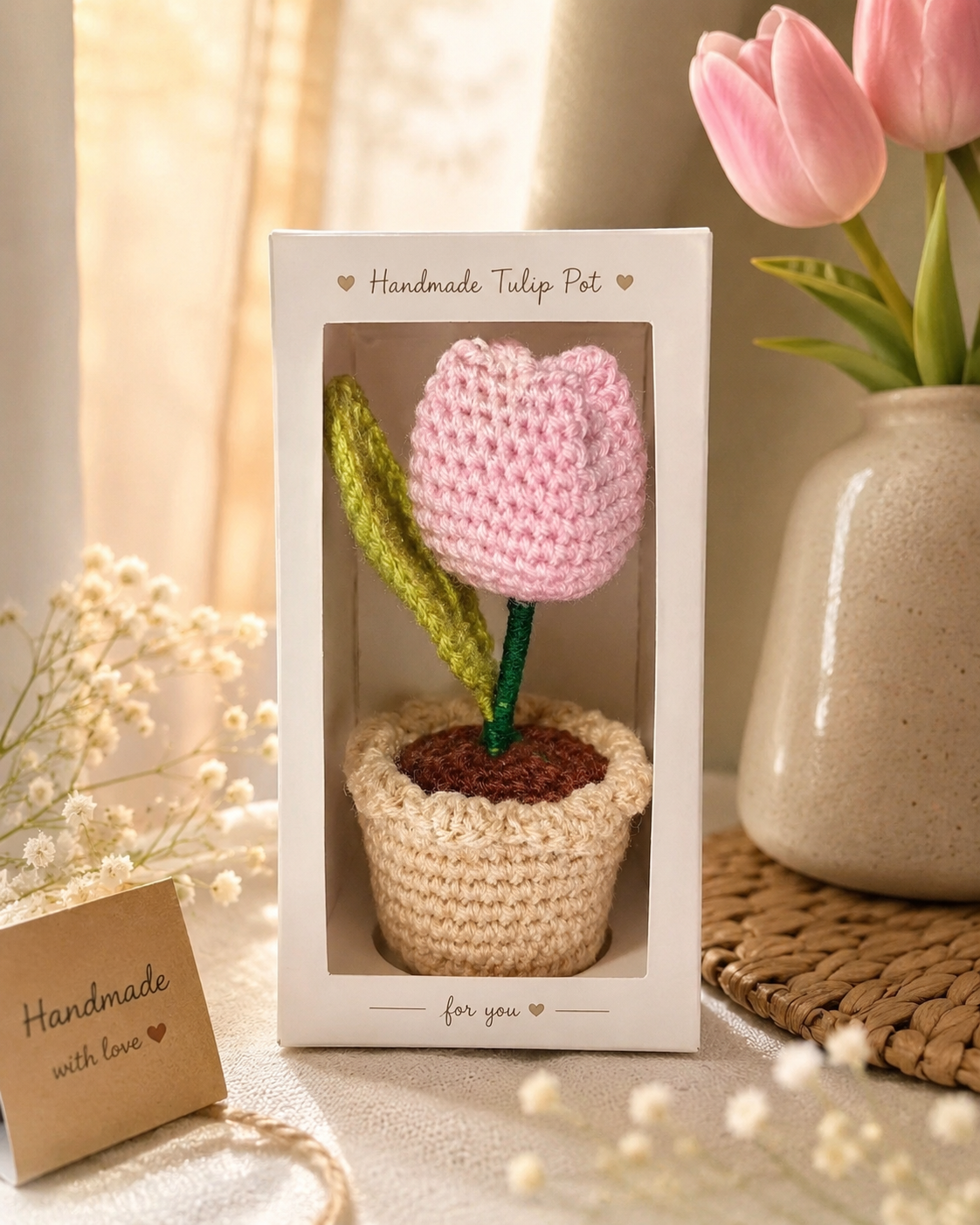 Crochet Tulip Pot