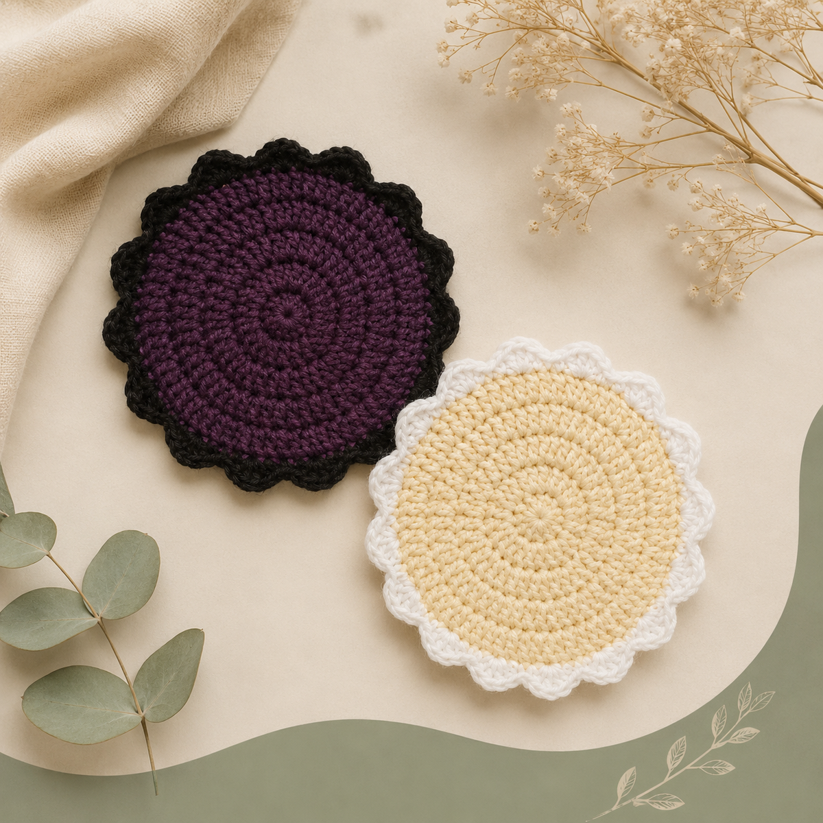 Flower Crochet Coaster
