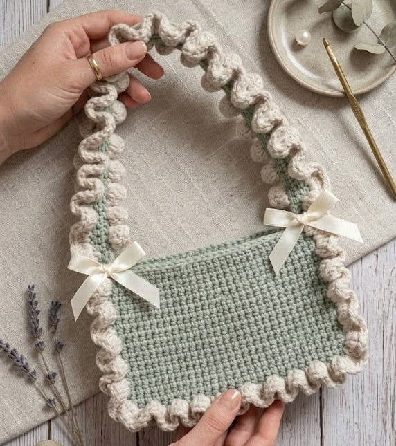 Crochet Ruffle Bag