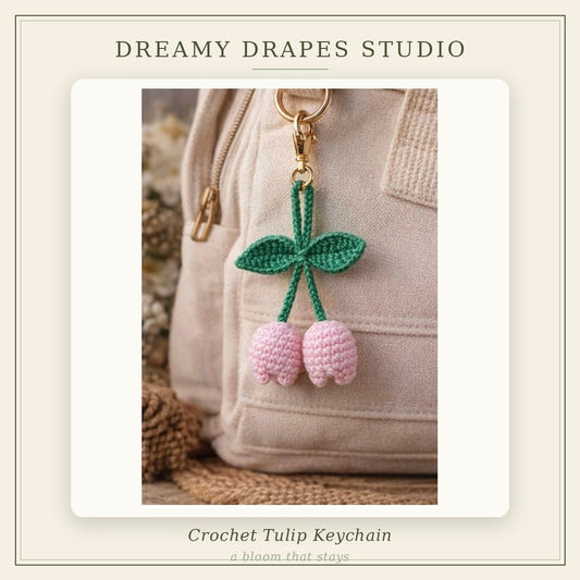 Tulip 🌷 crochet keychain