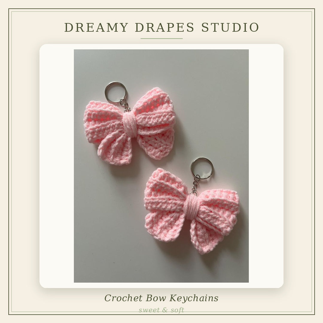 Crochet Bow keychain