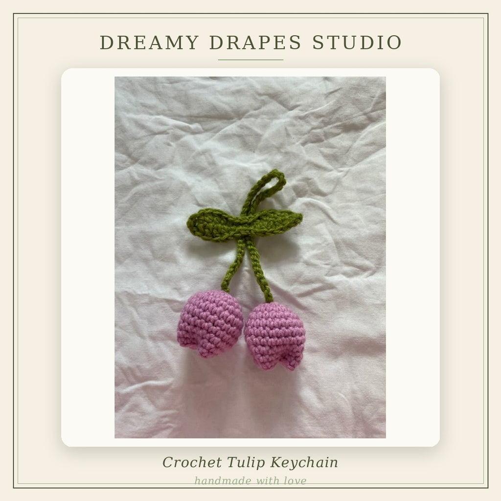 Tulip 🌷 crochet keychain