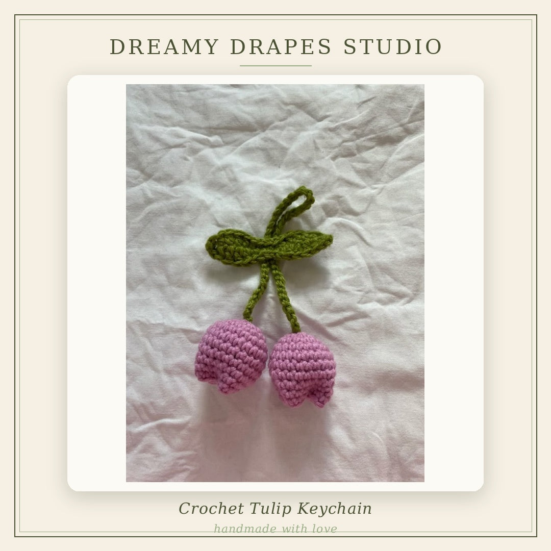 Tulip 🌷 crochet keychain