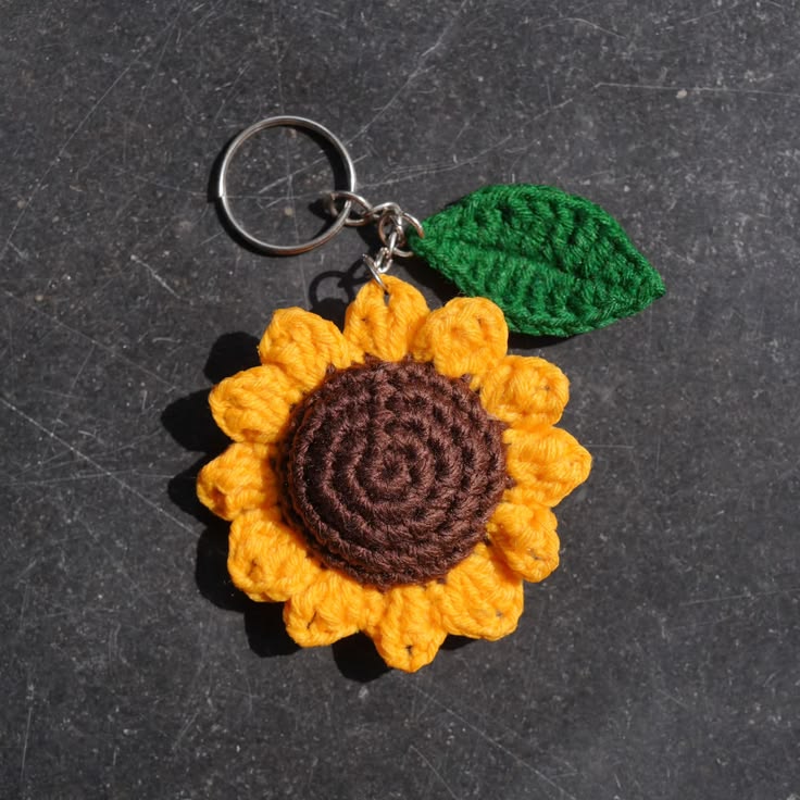 Sunflower keychain