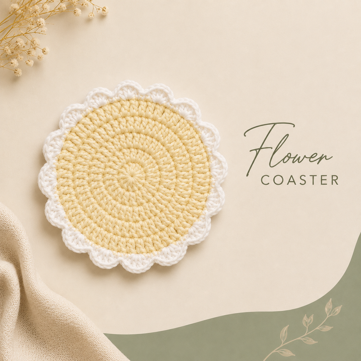 Flower Crochet Coaster