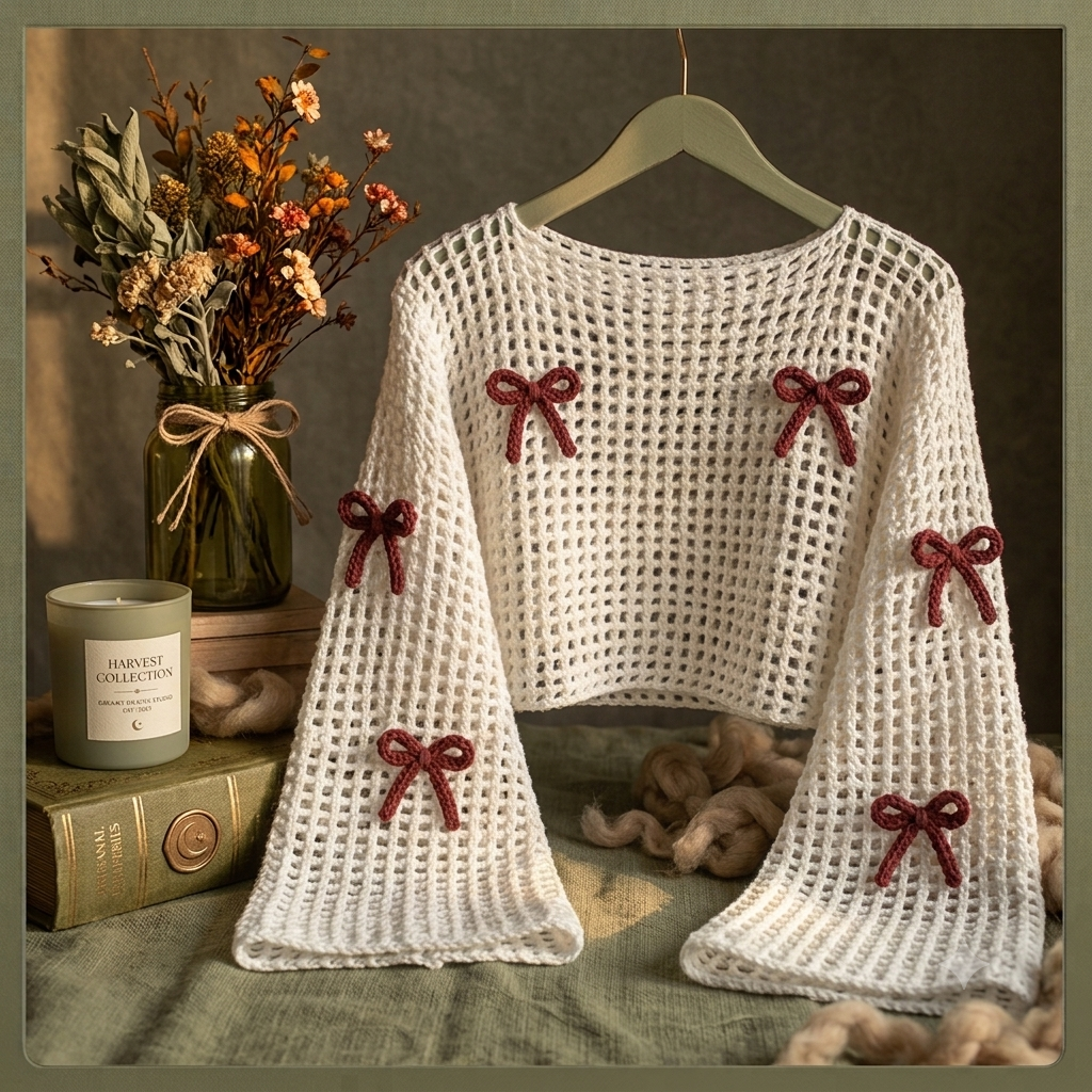 Dreamy Bow Mesh Top